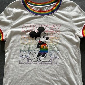 Mickey Mouse Pride Ringer Tee